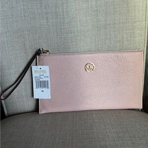 Michael Kors Fulton Blush Pink Wristlet